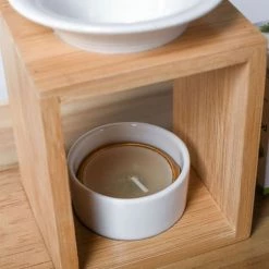 Budget 😀 Zen'Arôme Senteurs Brûle Parfum Arina En Céramique Et Bambou 🎉 -Huiles essentielles || Lanternes || Diffuseurs de parfums Soldes brule parfum arina en ceramique et bambou 3