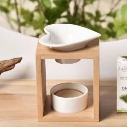 Promo ⌛ Zen'Arôme Senteurs Brûle Parfum Arum En Céramique Et Bambou ✔️ -Huiles essentielles || Lanternes || Diffuseurs de parfums Soldes brule parfum arum en ceramique et bambou 1