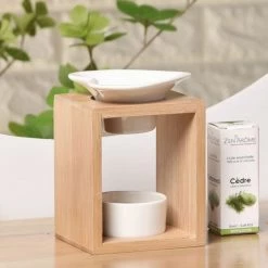 Promo ⌛ Zen'Arôme Senteurs Brûle Parfum Arum En Céramique Et Bambou ✔️ -Huiles essentielles || Lanternes || Diffuseurs de parfums Soldes brule parfum arum en ceramique et bambou 3
