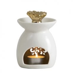 Bon marché 🎉 Mathilde M Senteurs Brûle-parfum Fleur ⭐ -Huiles essentielles || Lanternes || Diffuseurs de parfums Soldes brule parfum fleur 3