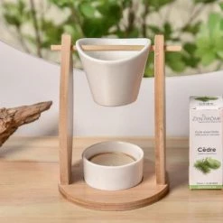 Vente flash 🔔 Zen'Arôme Senteurs Brûle Parfum Voile En Céramique Et Bambou ✨ -Huiles essentielles || Lanternes || Diffuseurs de parfums Soldes brule parfum voile en ceramique et bambou 4