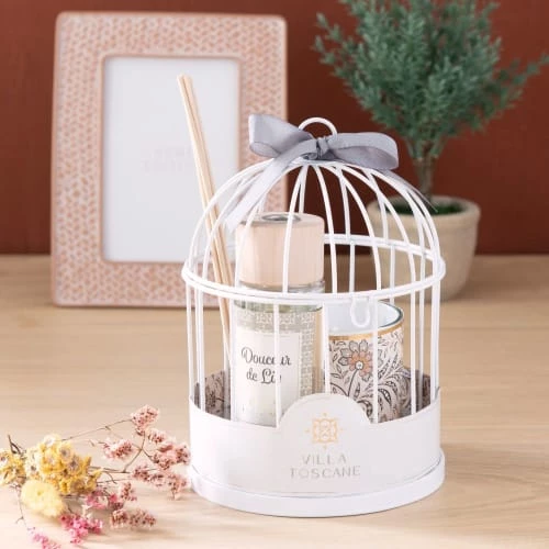 Meilleure affaire 🤩 Maisons Du Monde Senteurs Diffuseur En Verre Et Bougie Parfumée 90g Support Cage En Métal Blanc ✨ 5 Meilleure affaire 🤩 Maisons Du Monde Senteurs Diffuseur En Verre Et Bougie Parfumée 90g Support Cage En Métal Blanc ✨ – Image 3