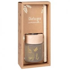 De gros ✔️ Maisons Du Monde Décorations à Poser De Noël Diffuseur Parfum En Verre Beige, Marron Et Doré 100 ML 😍