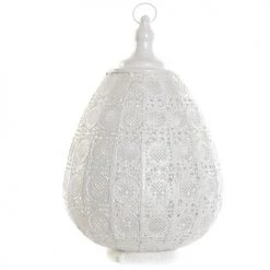 Bon marché 😀 Ixia Lanternes Lampe à Poser En Métal Blanc H50cm 👍