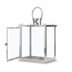 Meilleur prix 🎉 Beliani Lanternes Lanterne Argentée ⭐ -Huiles essentielles || Lanternes || Diffuseurs de parfums Soldes lanterne argentee 2