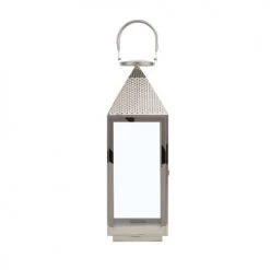 Offres 🥰 Beliani Lanternes Lanterne Argentée 55 Cm 😉 -Huiles essentielles || Lanternes || Diffuseurs de parfums Soldes lanterne argentee 55 cm 4