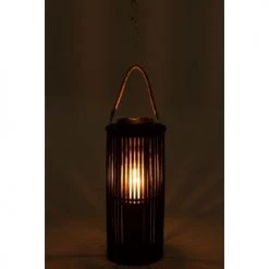 Meilleure vente 🎁 LANADECO Lanternes Lanterne Bambou Noir H60cm 🥰 -Huiles essentielles || Lanternes || Diffuseurs de parfums Soldes lanterne bambou noir h60cm 1