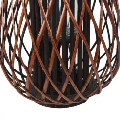 Bon marché 🛒 Beliani Lanternes Lanterne Décorative Marron En Bois De Saule 60 Cm 🎉 -Huiles essentielles || Lanternes || Diffuseurs de parfums Soldes lanterne decorative marron en bois de saule 60 cm 4