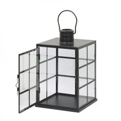 Meilleure affaire ❤️ Beliani Lanternes Lanterne Décorative Noire ⌛ -Huiles essentielles || Lanternes || Diffuseurs de parfums Soldes lanterne decorative noire 2