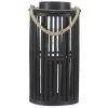 Meilleure vente ❤️ Beliani Lanternes Lanterne Décorative Noire En Bois De Saule 40 Cm ❤️ -Huiles essentielles || Lanternes || Diffuseurs de parfums Soldes lanterne decorative noire en bois de saule 40 cm
