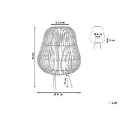 Bon marché 😍 Beliani Lanternes Lanterne Décorative Noire En Bois De Saule H44cm 👍 -Huiles essentielles || Lanternes || Diffuseurs de parfums Soldes lanterne decorative noire en bois de saule h44cm 4