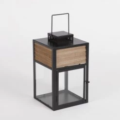 Offres ⌛ Mica Decorations Lanternes Lanterne En Bois Et Métal Noir H35 💯 -Huiles essentielles || Lanternes || Diffuseurs de parfums Soldes lanterne en bois et metal noir h35 2