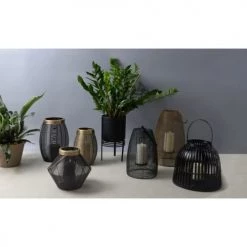 Sortie 🤩 Zago Lanternes Lanterne En Fer Finition Noire Et Laiton Antique 🧨 -Huiles essentielles || Lanternes || Diffuseurs de parfums Soldes lanterne en fer finition noire et laiton antique 3