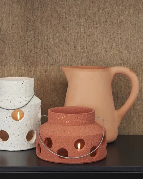 Grosses soldes 💯 Mica Decorations Lanternes Lanterne En Terre Cuite H16 🎁 5 Grosses soldes 💯 Mica Decorations Lanternes Lanterne En Terre Cuite H16 🎁 – Image 3