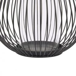 Meilleure affaire ✨ Beliani Lanternes Lanterne Filaire En Métal Noir 🌟 -Huiles essentielles || Lanternes || Diffuseurs de parfums Soldes lanterne filaire en metal noir 3