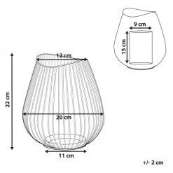 Meilleure affaire ✨ Beliani Lanternes Lanterne Filaire En Métal Noir 🌟 -Huiles essentielles || Lanternes || Diffuseurs de parfums Soldes lanterne filaire en metal noir 4