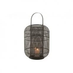 Offres 🤩 LANADECO Lanternes Lanterne Métal Noir H36,5cm 👍 -Huiles essentielles || Lanternes || Diffuseurs de parfums Soldes lanterne metal noir h36 5cm 2