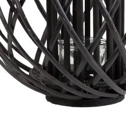 Remise 🎉 Beliani Lanternes Lanterne Noire 🌟 -Huiles essentielles || Lanternes || Diffuseurs de parfums Soldes lanterne noire 8