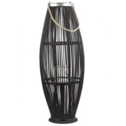 Les meilleures critiques de 😉 Beliani Lanternes Lanterne En Bois Clair 84 Cm ❤️ -Huiles essentielles || Lanternes || Diffuseurs de parfums Soldes lanterne noire 84 cm 6