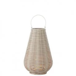 Meilleur prix 🎉 LANADECO Lanternes Lanterne Tissée Led Plastique Blanc H77,5cm 🔔 -Huiles essentielles || Lanternes || Diffuseurs de parfums Soldes lanterne tissee led plastique blanc h77 5cm 3