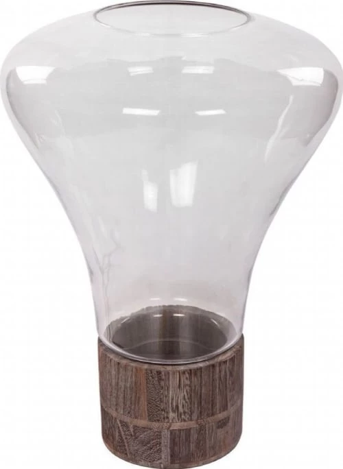 De gros 😍 ReCollection Lanternes Lanterne Verre Et Bois Clair H38 🔔 5 De gros 😍 ReCollection Lanternes Lanterne Verre Et Bois Clair H38 🔔 – Image 3