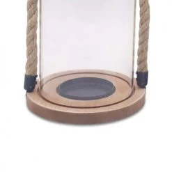 Acheter 🔔 Alice's Garden Lot De 2 Lanternes En Verre, Anse En Corde, Socle En Bois, Décoration 🥰 -Huiles essentielles || Lanternes || Diffuseurs de parfums Soldes lot de 2 lanternes en verre anse en corde socle en bois decoration 4