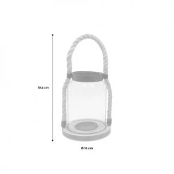 Acheter 🔔 Alice's Garden Lot De 2 Lanternes En Verre, Anse En Corde, Socle En Bois, Décoration 🥰 -Huiles essentielles || Lanternes || Diffuseurs de parfums Soldes lot de 2 lanternes en verre anse en corde socle en bois decoration 5