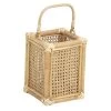 Remise 🤩 Casatera Lanternes Photophore Lanterne Rotin Naturel Bois Clair 19x26 🔔