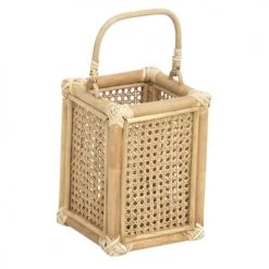 Remise 🤩 Casatera Lanternes Photophore Lanterne Rotin Naturel Bois Clair 19x26 🔔