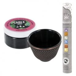 Coupon ⌛ Les Encens Du Monde Senteurs Porte-encens Coupelle Fonte Noire Et Sable Noir + Encens Ayurvédique 🔔