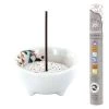 Tout neuf 🌟 Les Encens Du Monde Senteurs Porte-encens Porcelaine Végétal + 14 Bâtonnets D'encens Ayurvédique 🛒