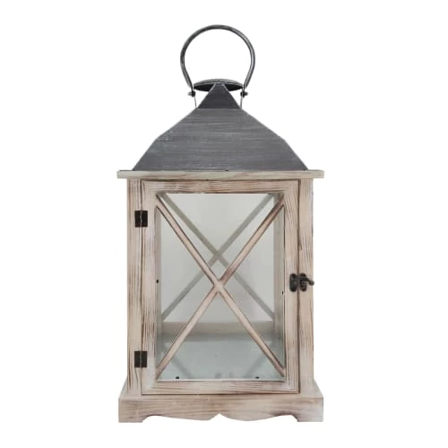 Meilleure vente 🎉 Mobili Rebecca Set De 2 Lanternes Décoratives En Bois Et Pvc Marron Clair Et Gris 👍 5 Meilleure vente 🎉 Mobili Rebecca Set De 2 Lanternes Décoratives En Bois Et Pvc Marron Clair Et Gris 👍 – Image 3